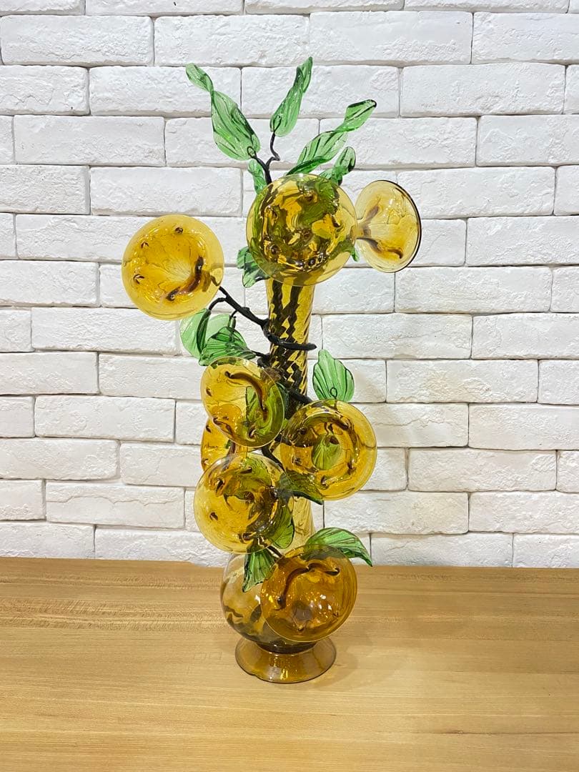 【東京都23区配送無料】ミッドセンチュリー　アートグラス　琉球ガラス　置物　花瓶