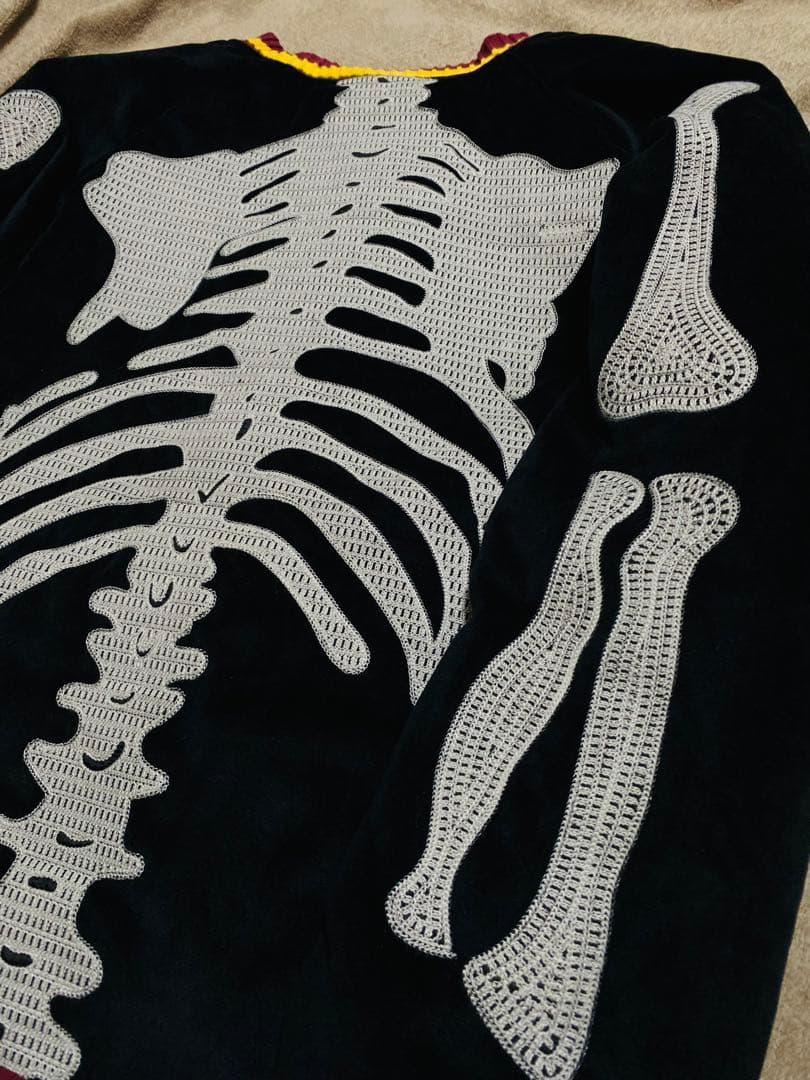 未使用 別珍 vintage 90s スカジャン スケルトン スカル 美品