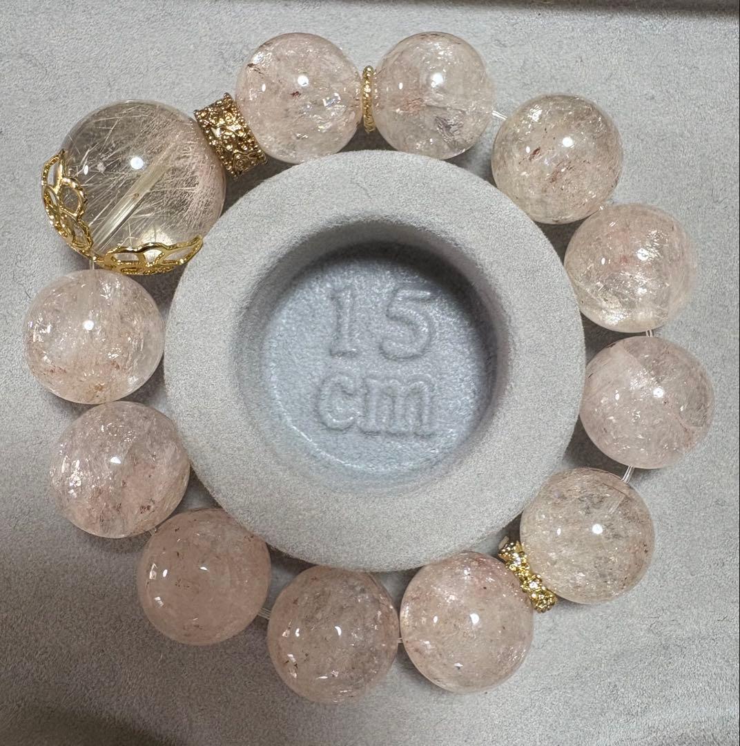 天然石ガーデン＆ピンククォーツのブレス