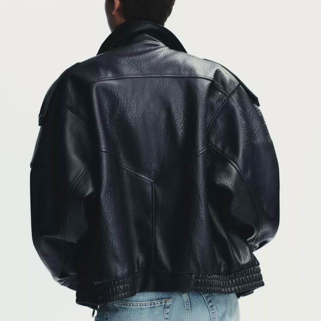 新品　ZARA フェイクレザージャケット