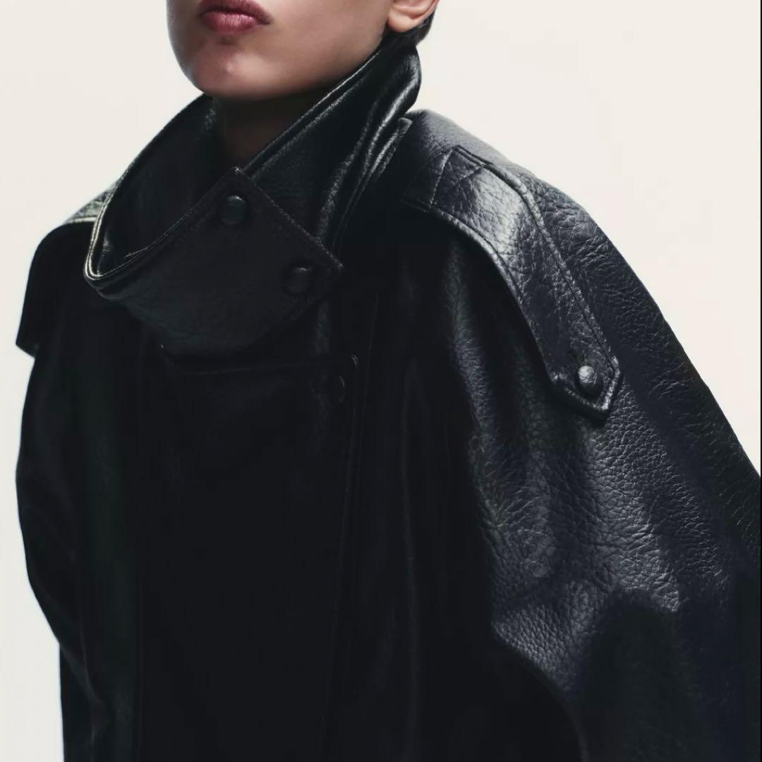 新品　ZARA フェイクレザージャケット