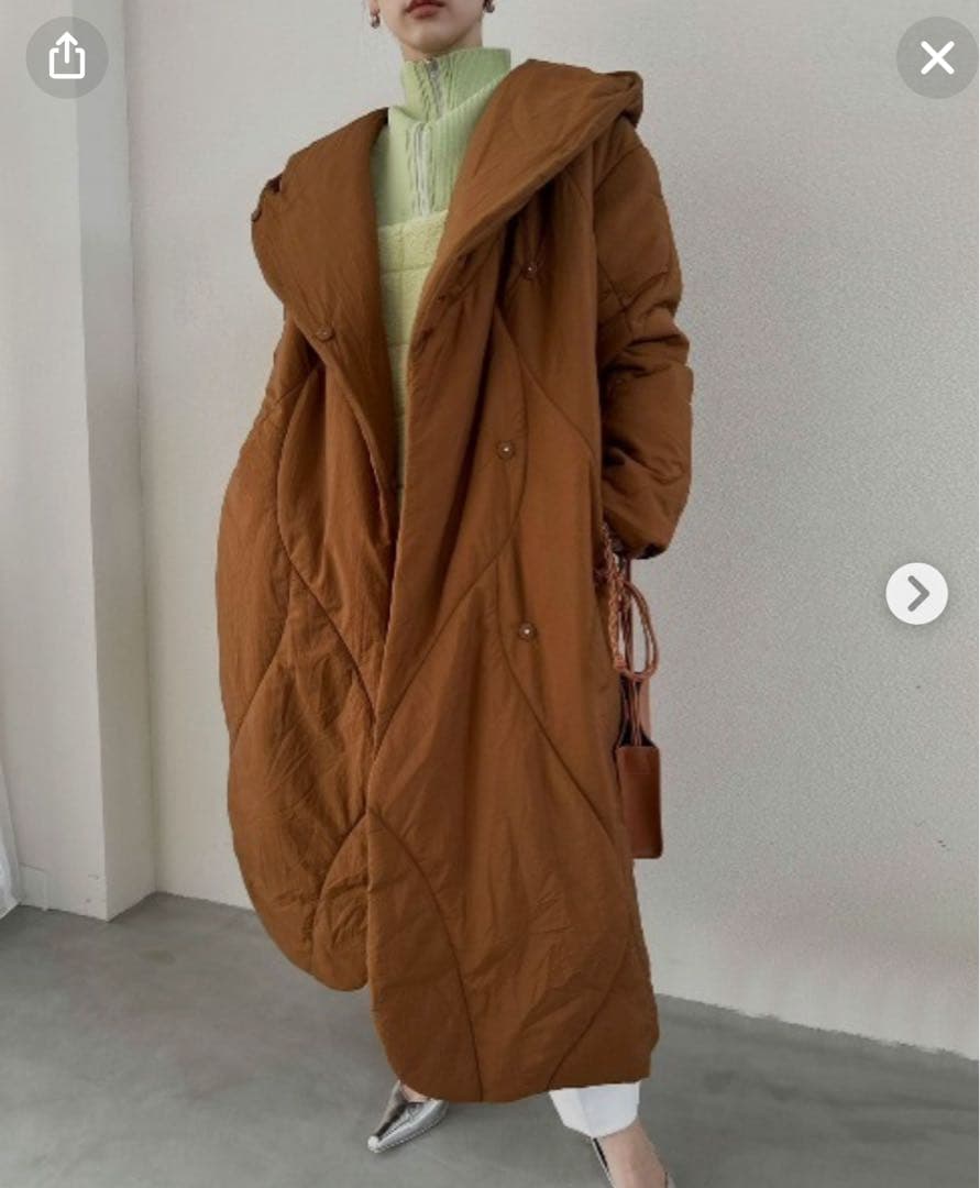 ジャケット・アウター AMERI WAVE STITCH HEAT POLAK LONG COAT