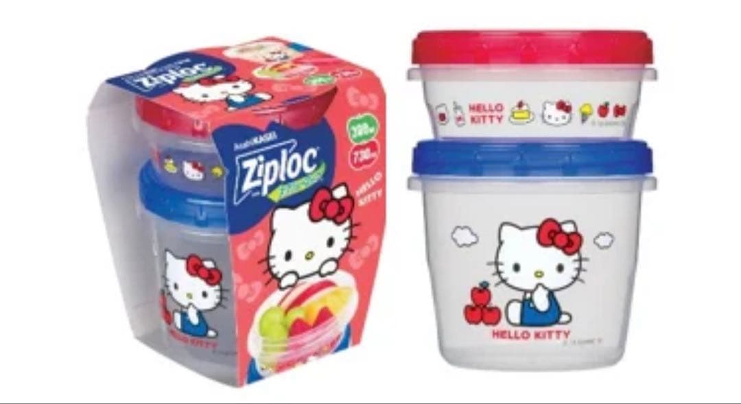ジップロック　コンテナ　キティ　スクリューロック　300ml＆730ml ６個