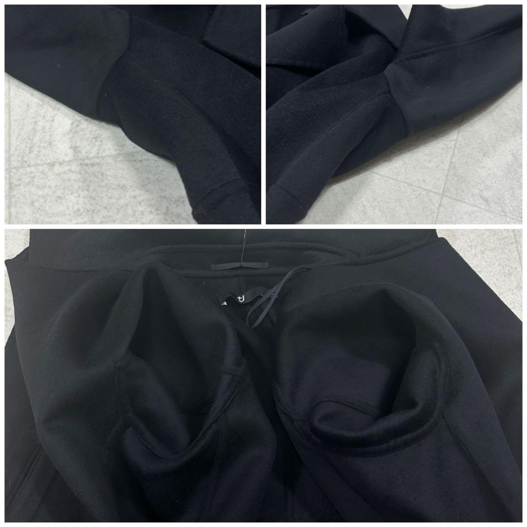 未使用タグ付【ユニクロ】ジルサンダー カシミヤブレンド ラップロングコート 黒