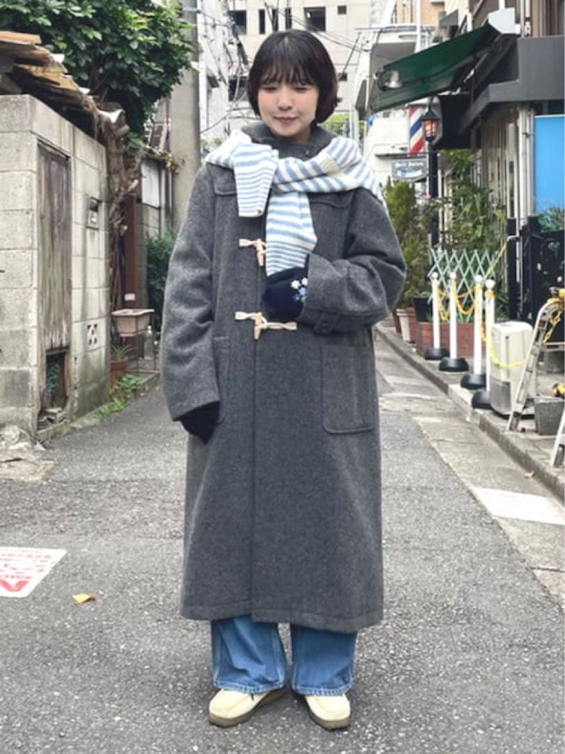BEAMS BOY モッサー ロング ダッフルコート 25FW