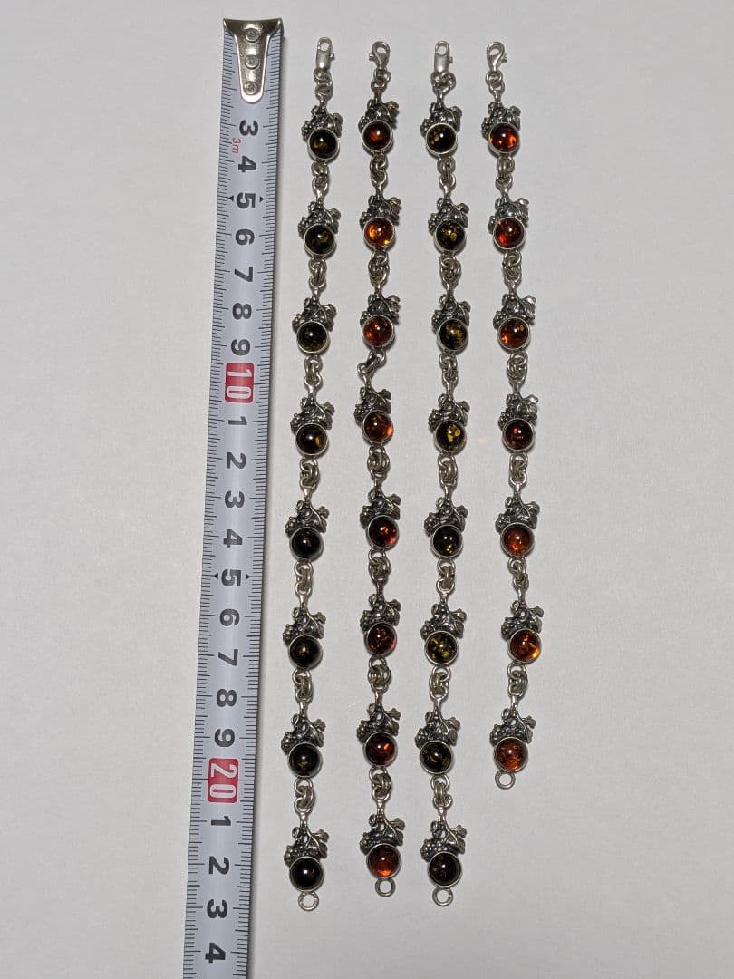 琥珀 ブレスレット シルバー 925 ヴィンテージ