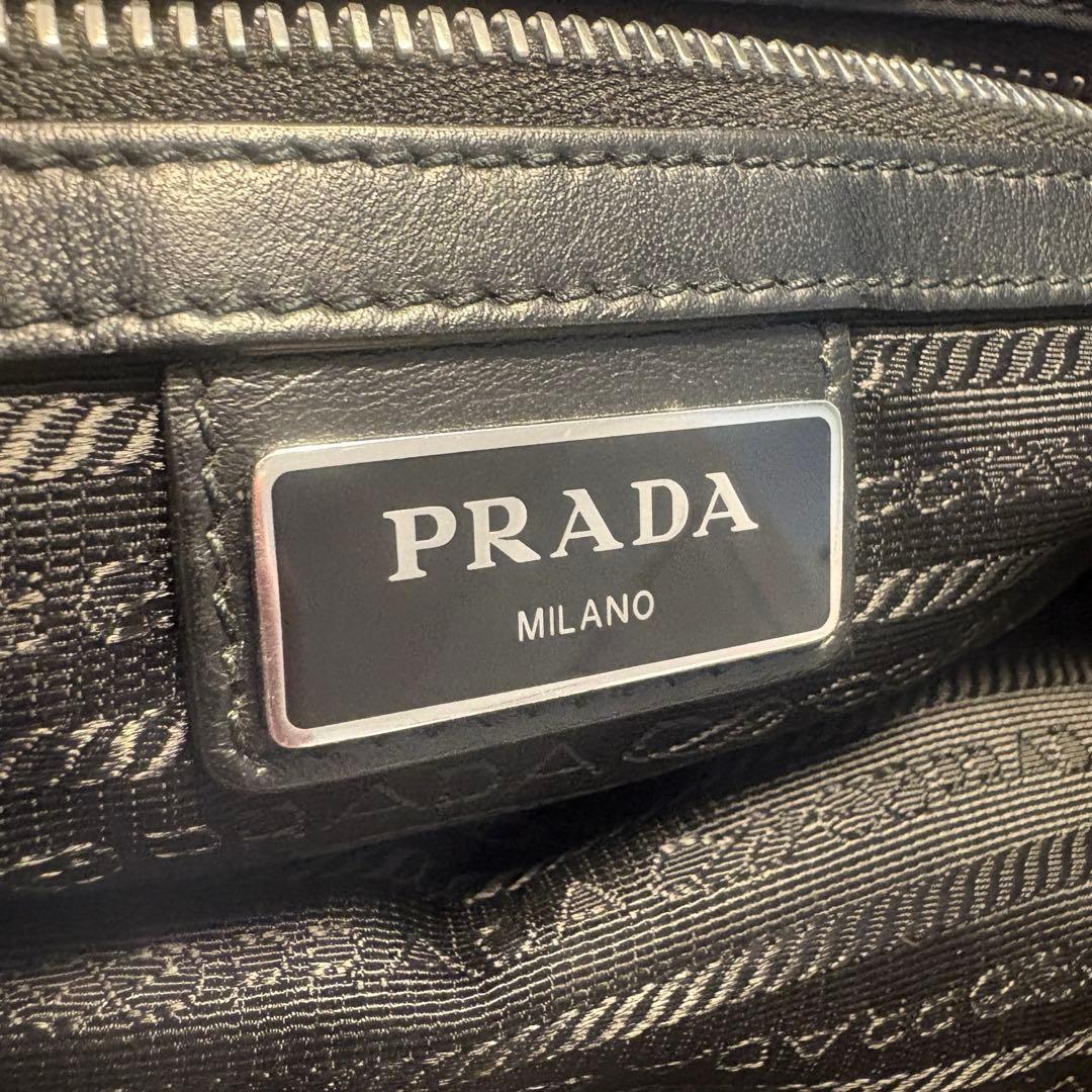 【希少 美品】プラダ リナイロン テスート トートバッグ レザーコンビ 黒