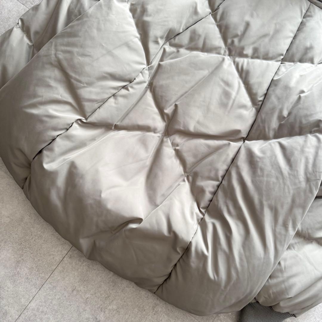 アヤン　ダウンジャケット　コクーン　38　フード　ショート丈　定番　ライトグレー