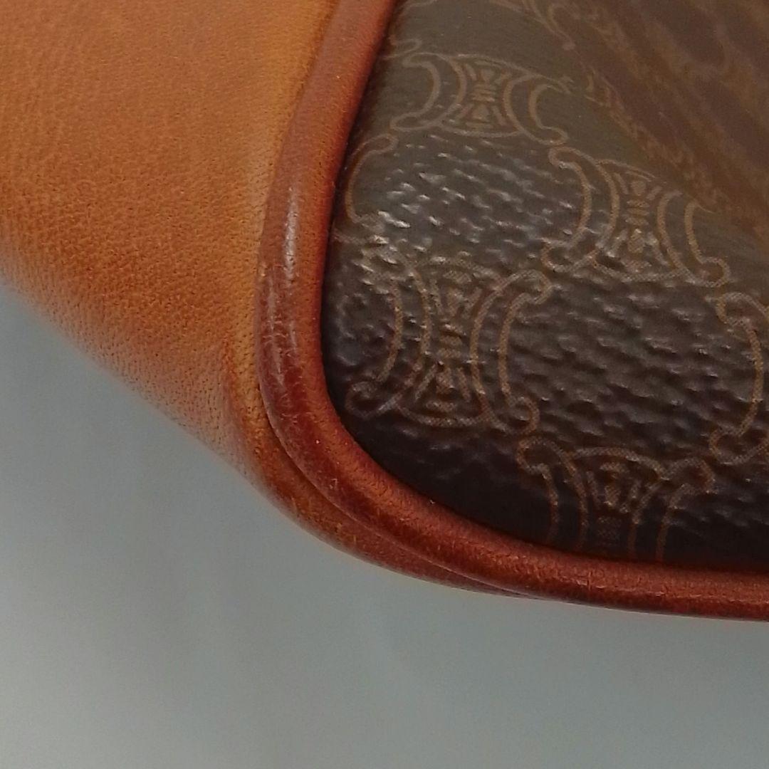 JP20 セリーヌ 極美品 マカダム ボストンバッグ トリオンフ ゴールド金具