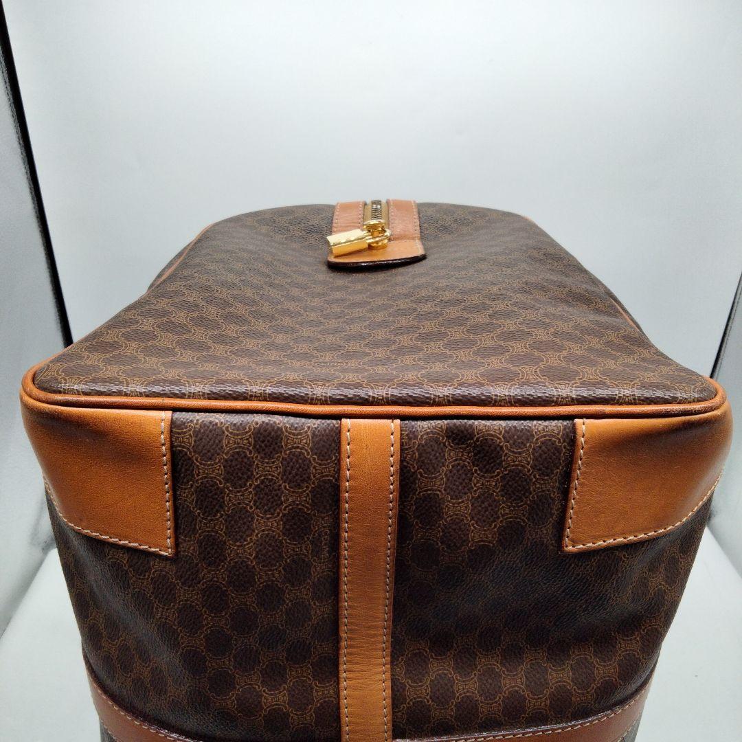 JP20 セリーヌ 極美品 マカダム ボストンバッグ トリオンフ ゴールド金具