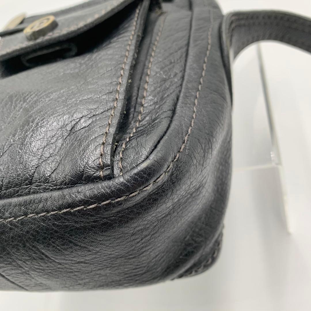 ポーター PORTER トスカーナ レザー ショルダー バッグ ブラック