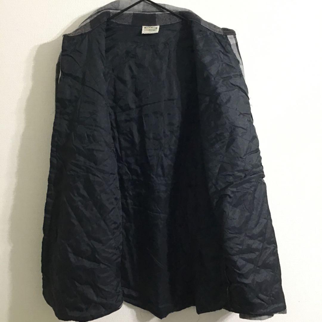 90s FIVE BROTHER ネルシャツ ブロックチェックキルティング