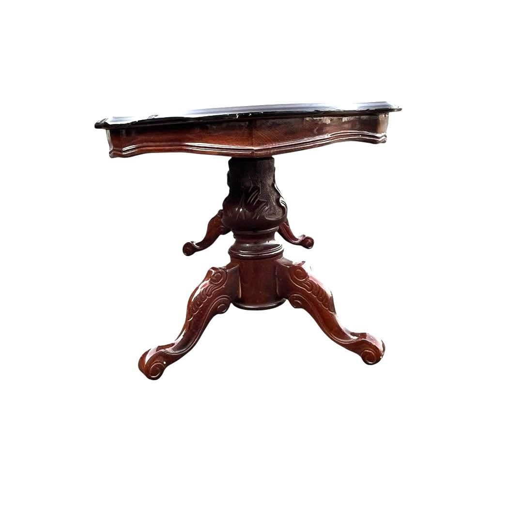 イタリア製　アンティーク　ローテーブル　象がん　象嵌　タロッコ社　テーブル