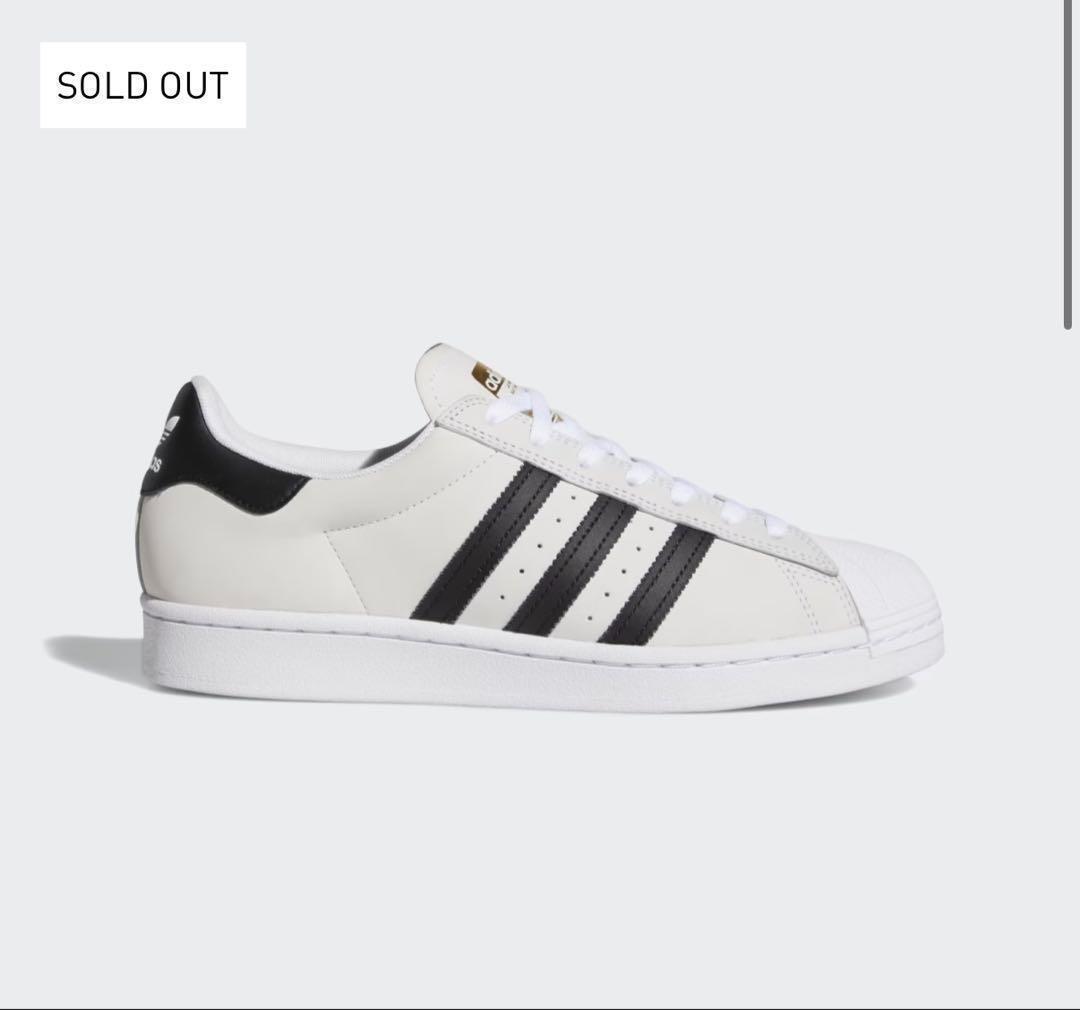 天然皮革✨新品✨ adidas スーパースター 24.0 白 黒金 スタンスミス