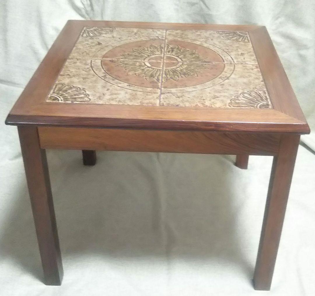 デンマーク タイル トップテーブル ヴィンテージ ローズウッド 北欧家具