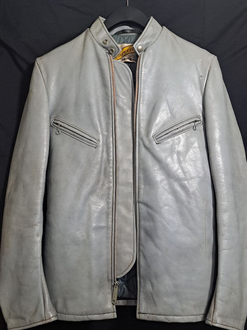 60s 70s schott 641 牛タグ シングルライダース レアカラー