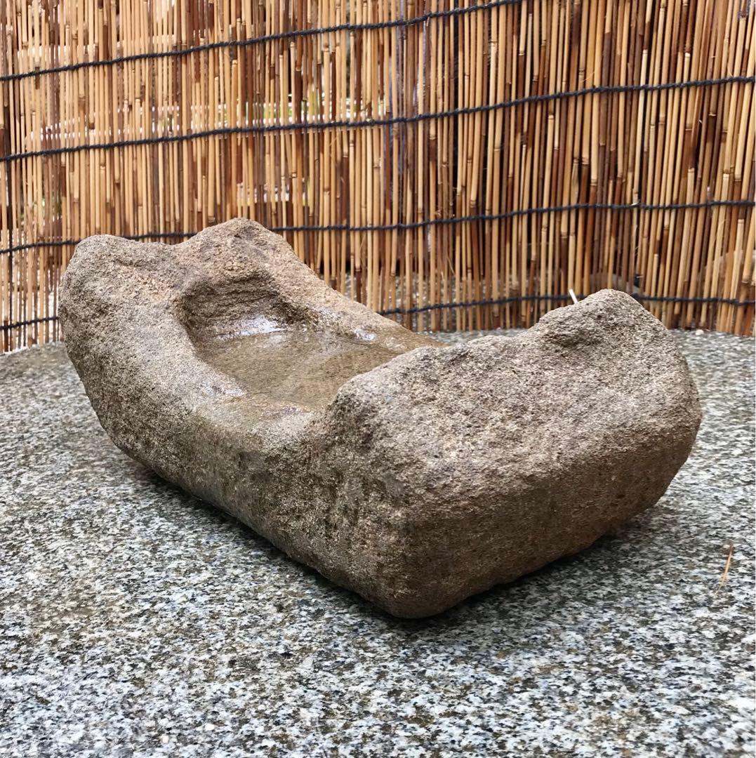 【天然石・石鉢・寄せ植え鉢・一輪挿し・水鉢・水盤・盆栽鉢】庭石オブジェ置物箱庭