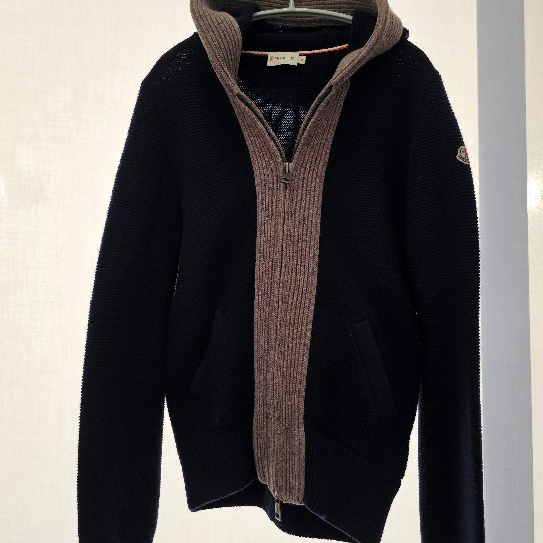 MONCLER モンクレール ネイビー ニット フード