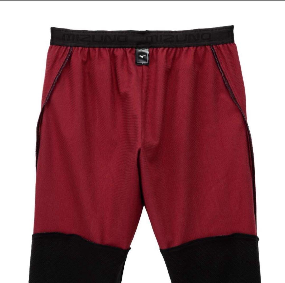 ミズノmizuno ストレッチ／防風／吸湿発熱テックシールド×ブレスサーモパンツ