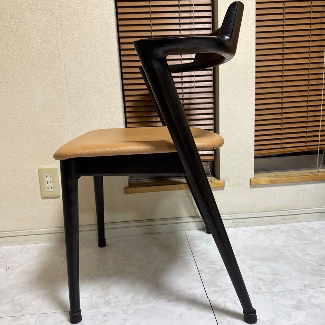 飛騨産業 SEOTO（セオト）飛騨家具 セミアームチェア　張り座 BK