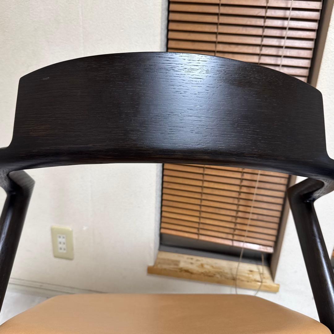 飛騨産業 SEOTO（セオト）飛騨家具 セミアームチェア　張り座 BK