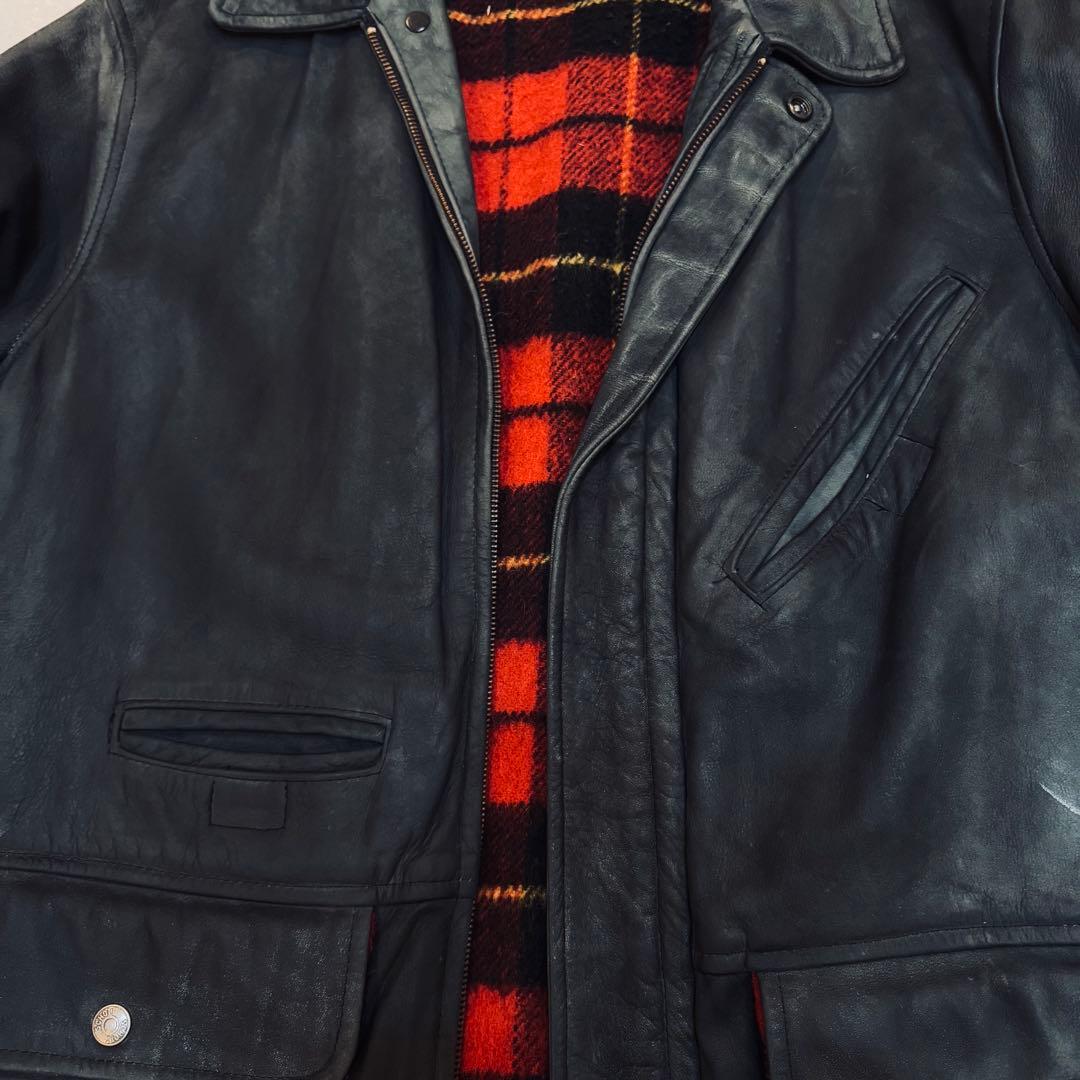 レアモデル　Schott ヌバックレザージャケット 36　ハーフコート