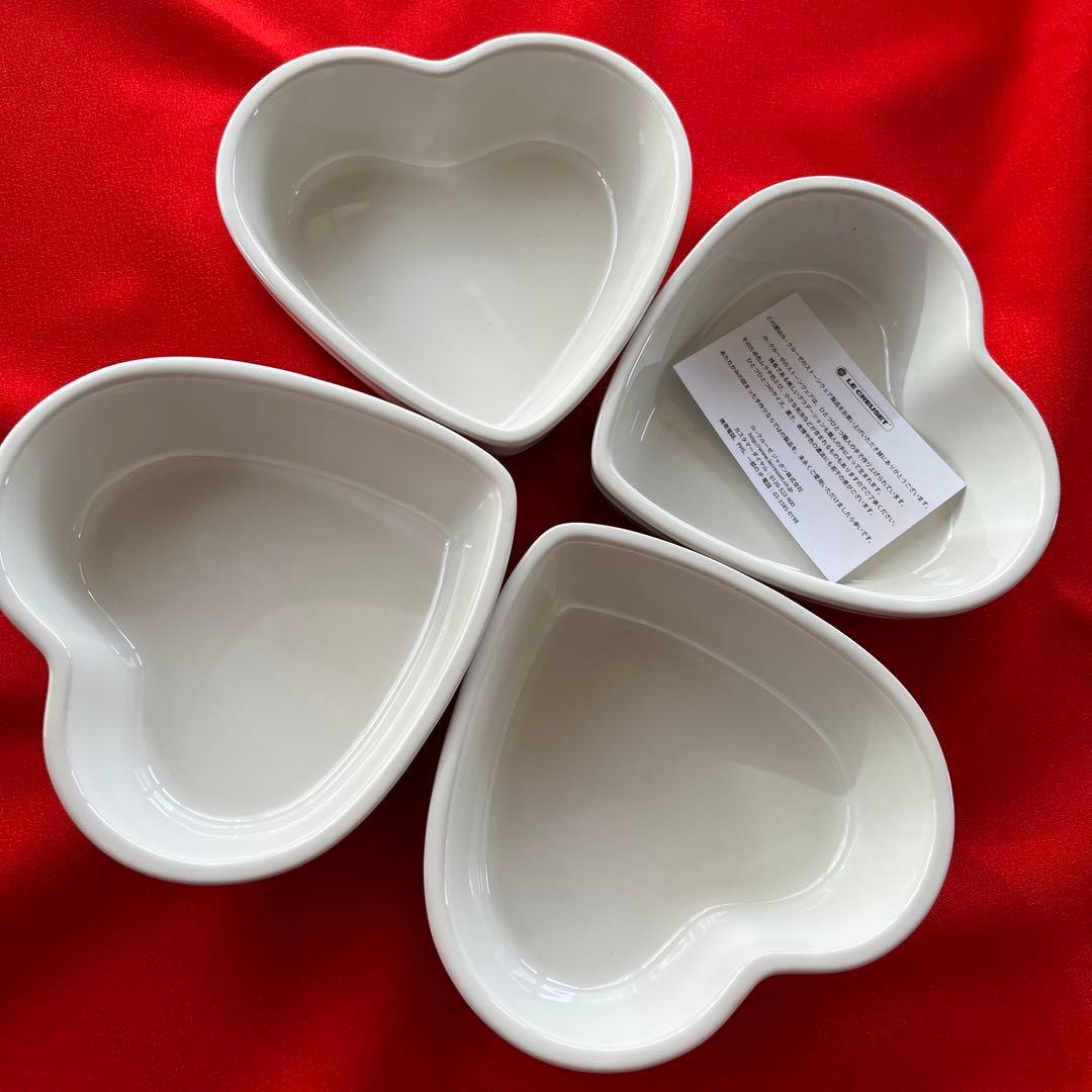 新品LE CREUSET ⭐️ルクルーゼ ハートディッシュ大⭐️4個セット