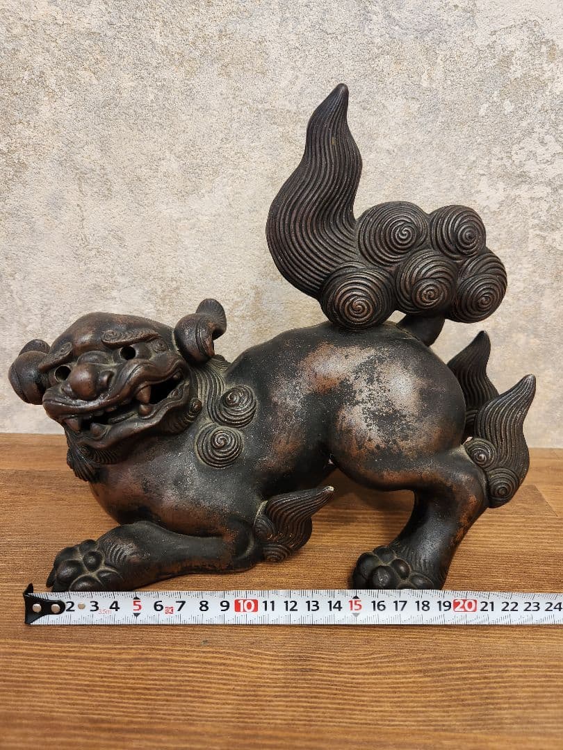 狛犬　獅子　備前焼　古備前　骨董品　置物　インテリア