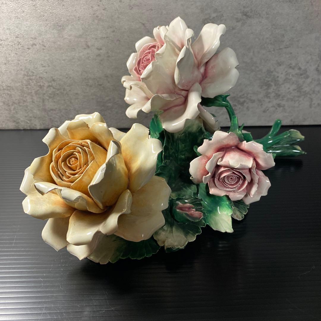 カポディモンテ　イタリア　陶花　アンティーク