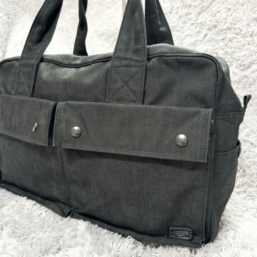 美品★PORTER ポーター ボストンバック スモーキー キャンバス3WAY