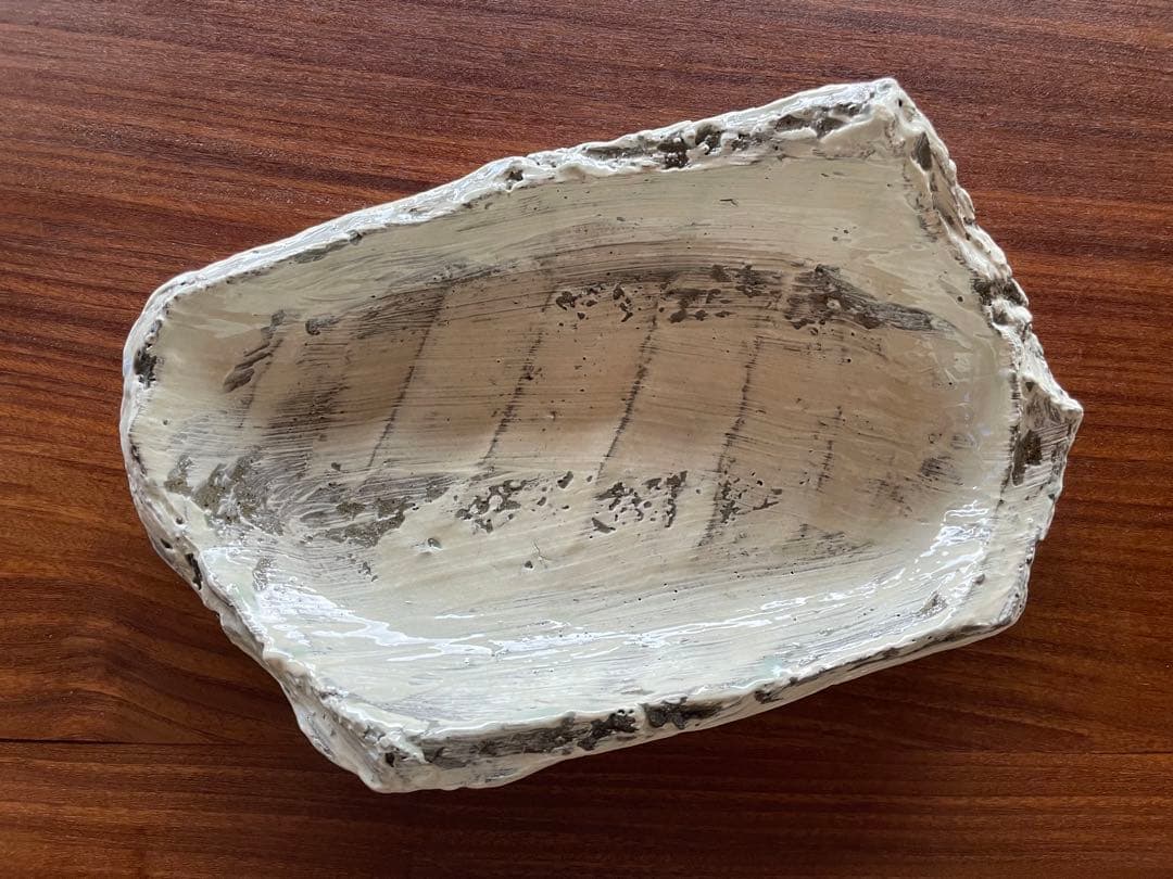 川淵直樹　刷毛目不定形皿　中皿