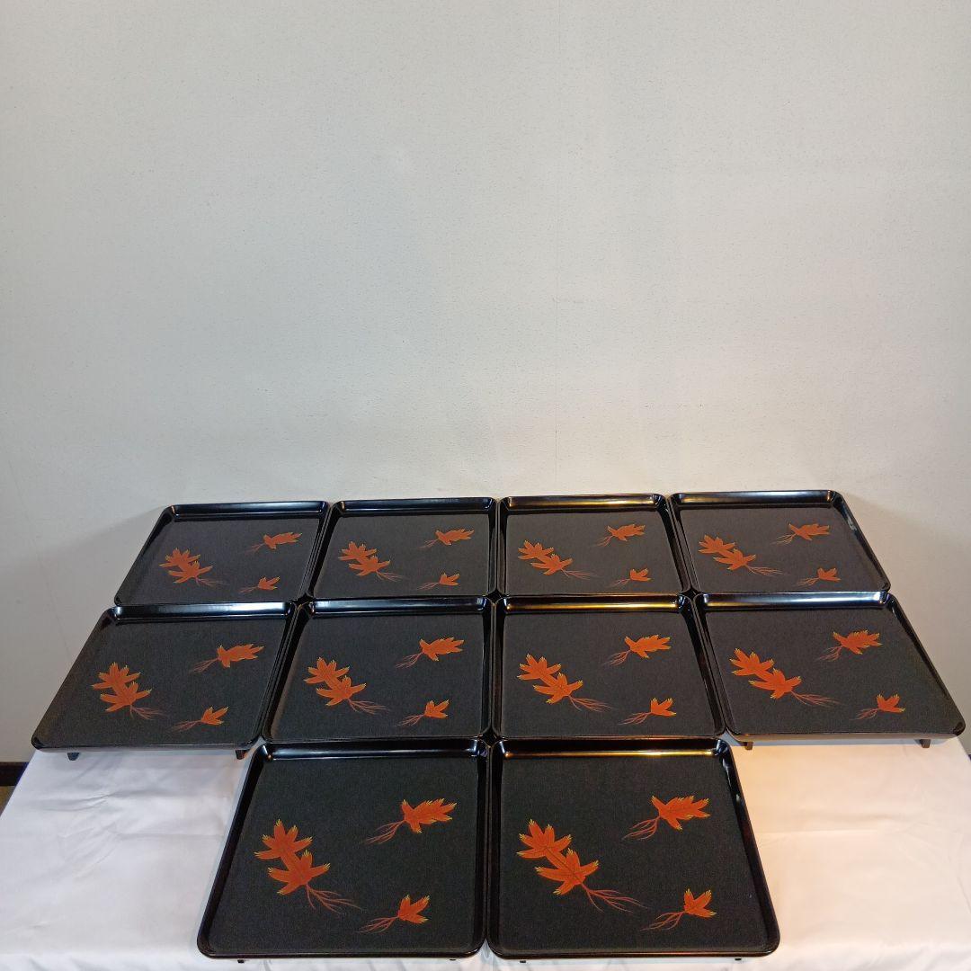 最終値下げ輪島塗　時代物　蒔絵二ノ膳10客　　 共箱