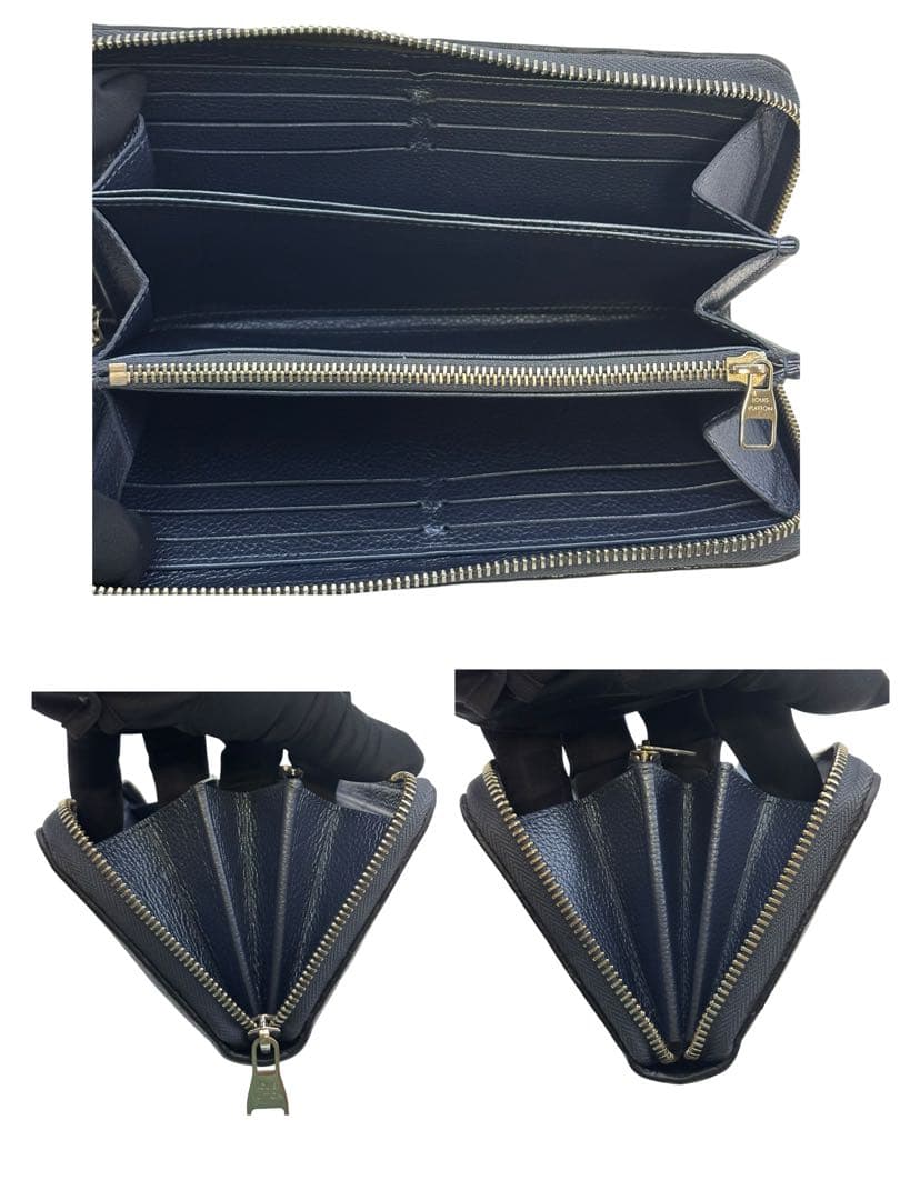 IC 限定色✨ ルイヴィトン アンプラント ジッピーウォレット メタリックブルー