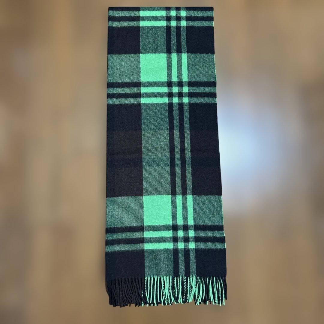 Joshua Ellis カシミヤ チェックマフラー