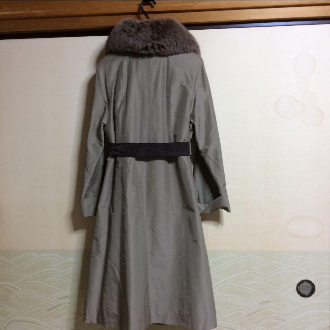 最終価格　高級品　フランス製　ロングコート30万以上 中毛皮つき取り外し可能