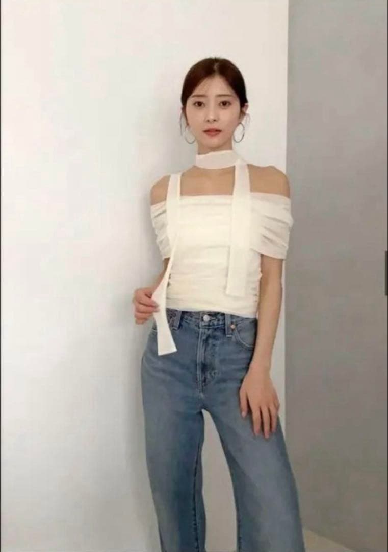 スナイデル ギャザーアシメカットプルオーバー　オフホワイト