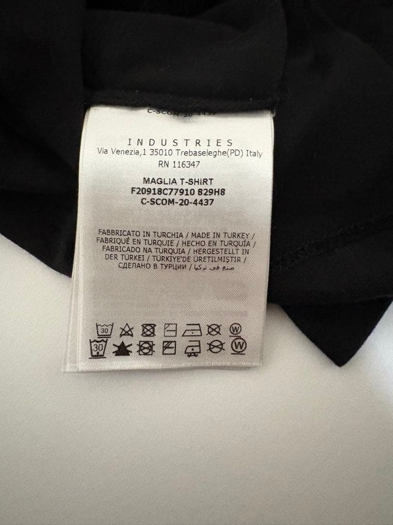 モンクレール ロゴプリント 半袖Tシャツ ブラック L