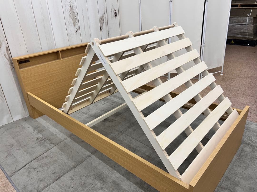 跳ね上げすのこシングルベッドフレーム