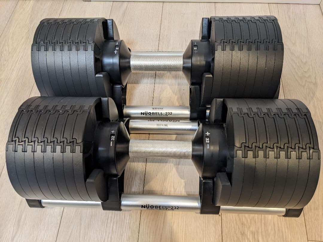 ①FLEXBELL 32kg 2kg刻み NÜOBELL 可変式ダンベル