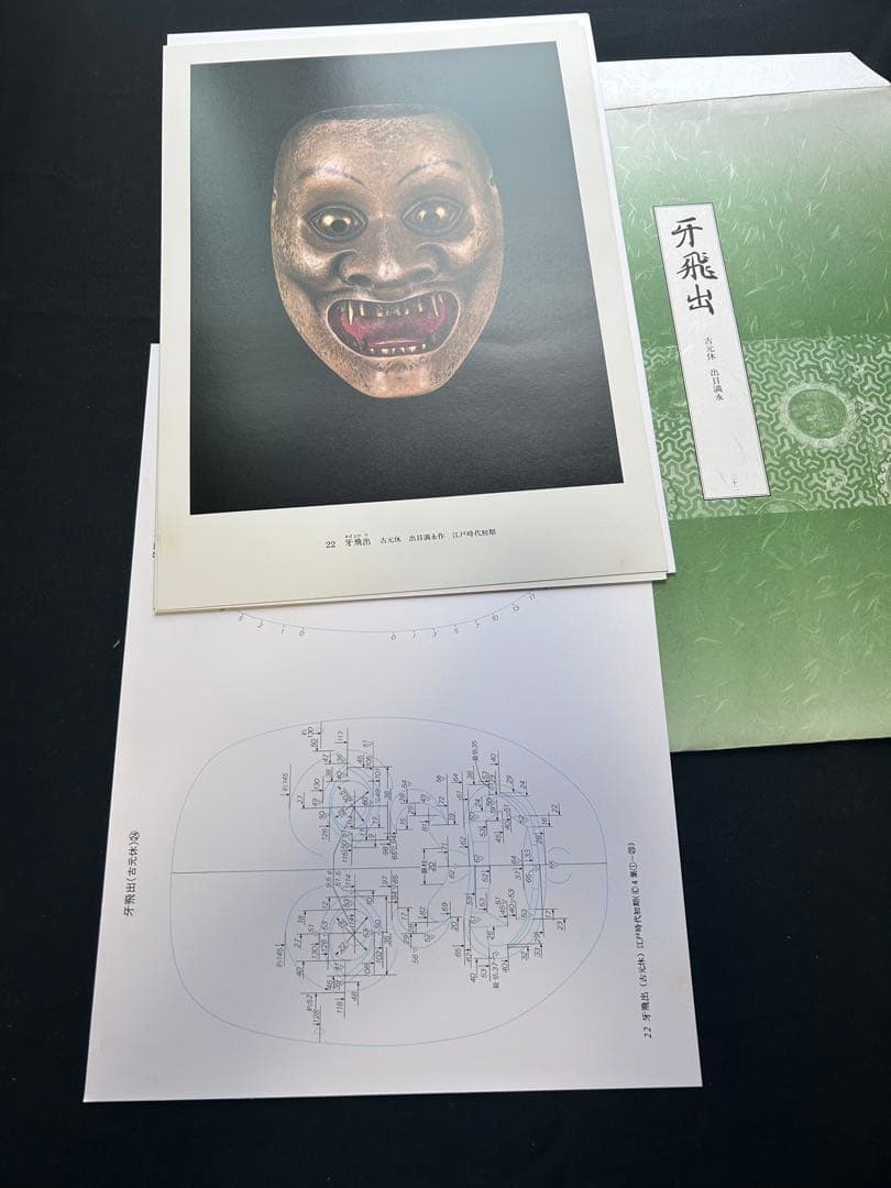 能面型紙集 25面揃 解題付 玉川大学出版部 稀少貴重本 限定700部