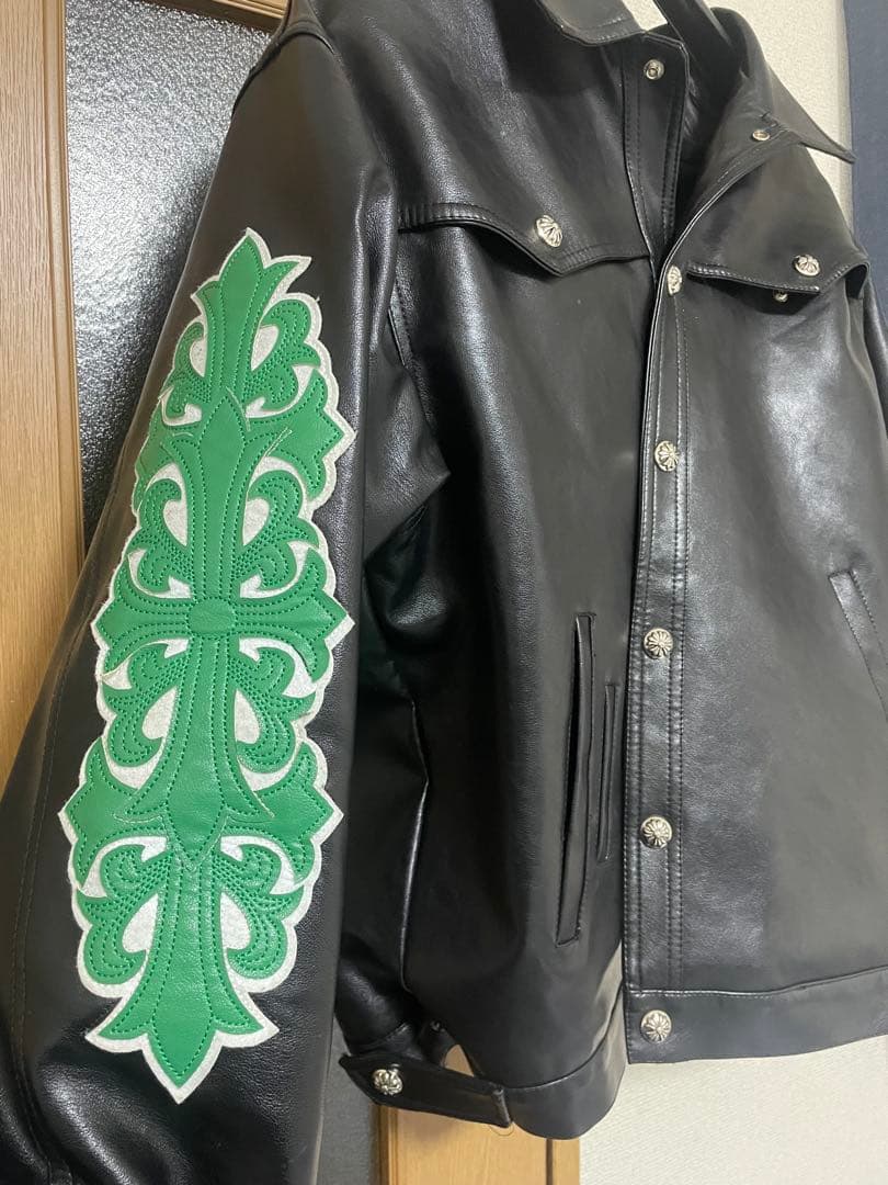 ChromeHEARTS風レザージャケット