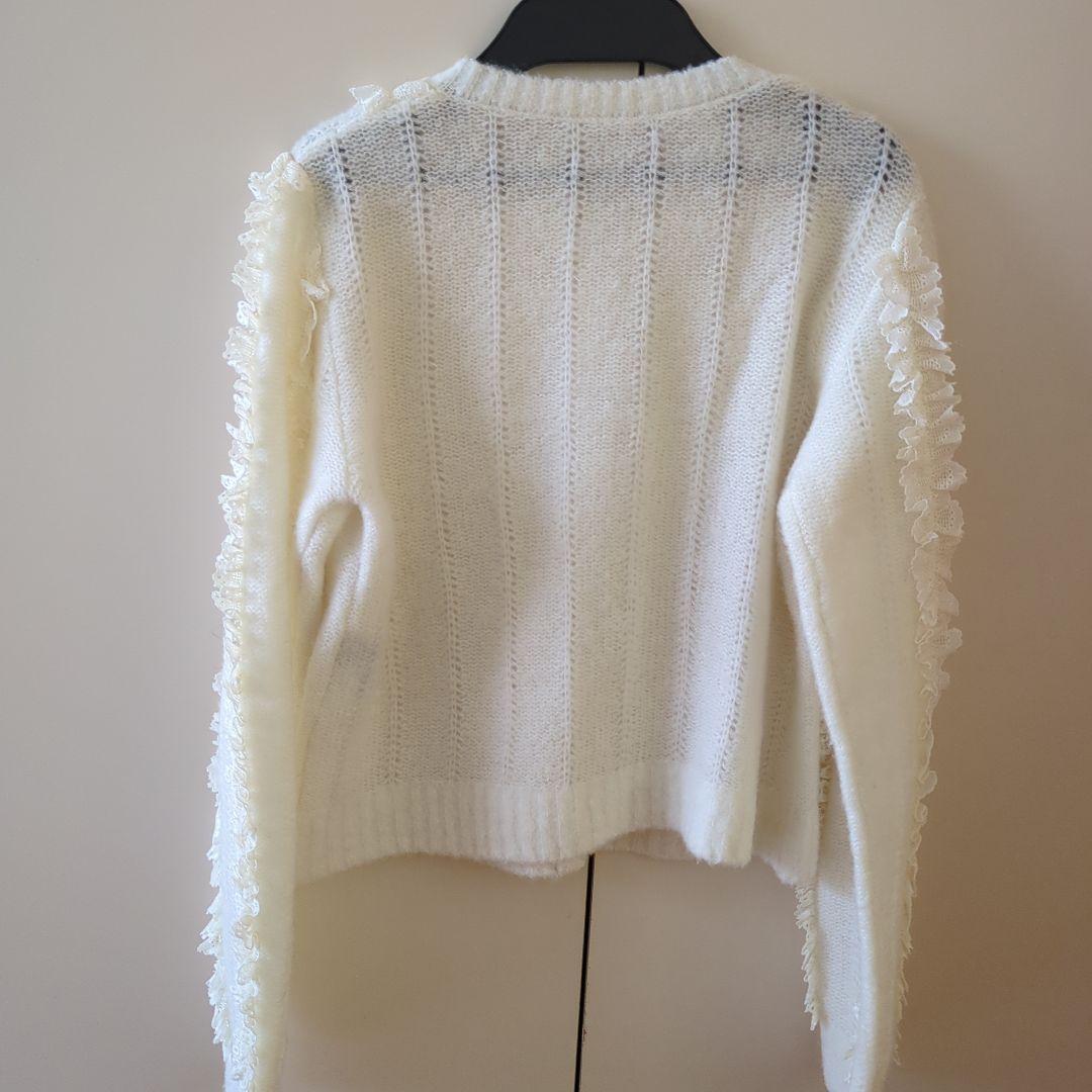 極美品　アルアバイルのルルウィルビーのフリル　パールボタンのガーディガンニット♥