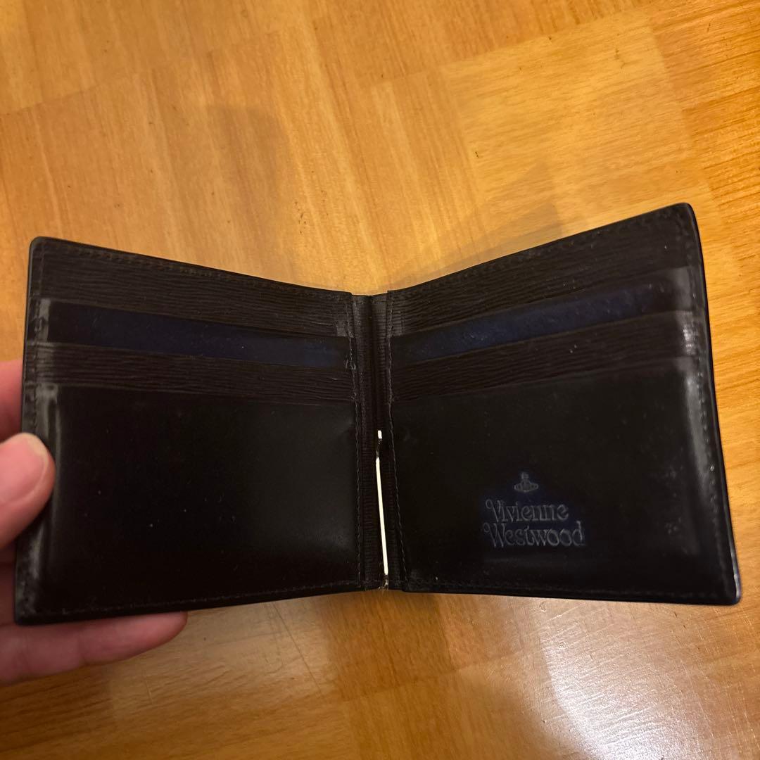 Vivienne Westwood 二つ折り財布 マネークリップ黒　小銭入れ付き