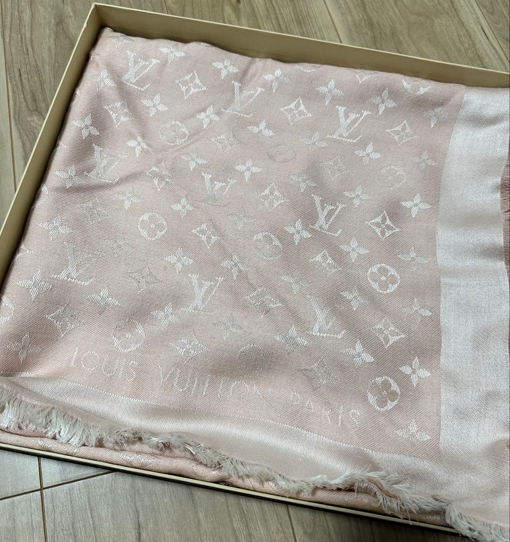 LOUIS VUITTON ピンク ストール ショール・モノグラム