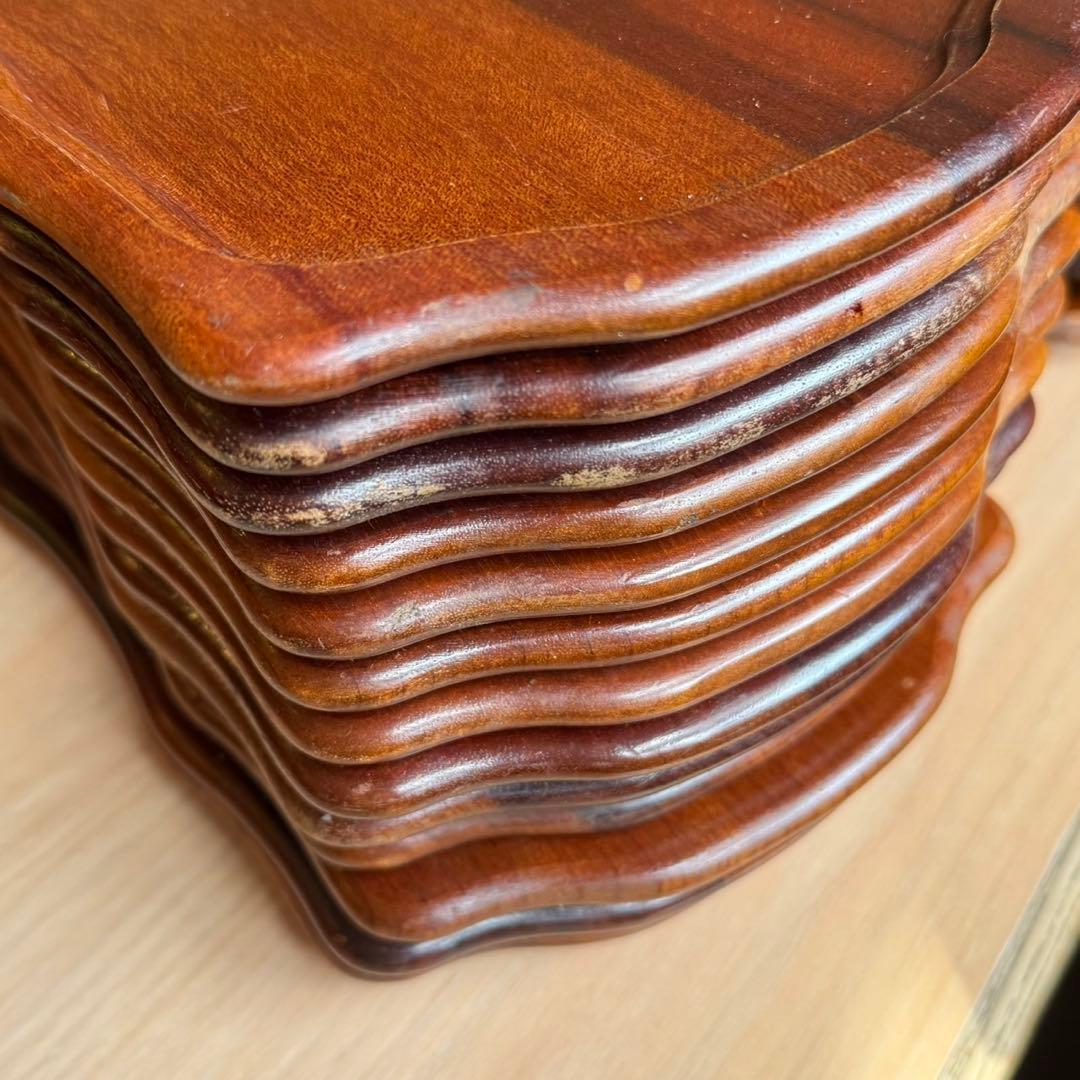 レトロな木製カフェトレイ22枚セット