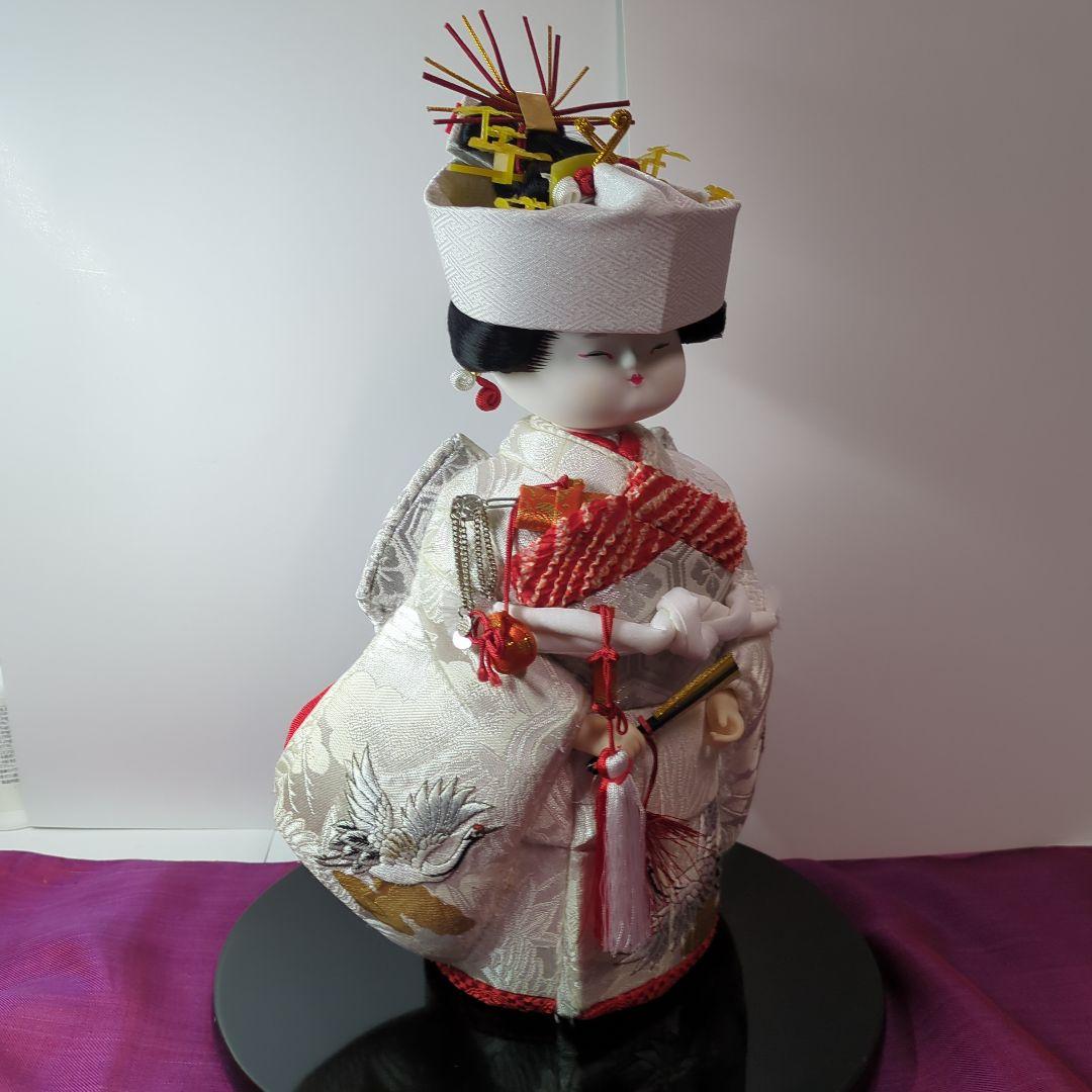 花嫁さん　木目込人形　 白赤衣装