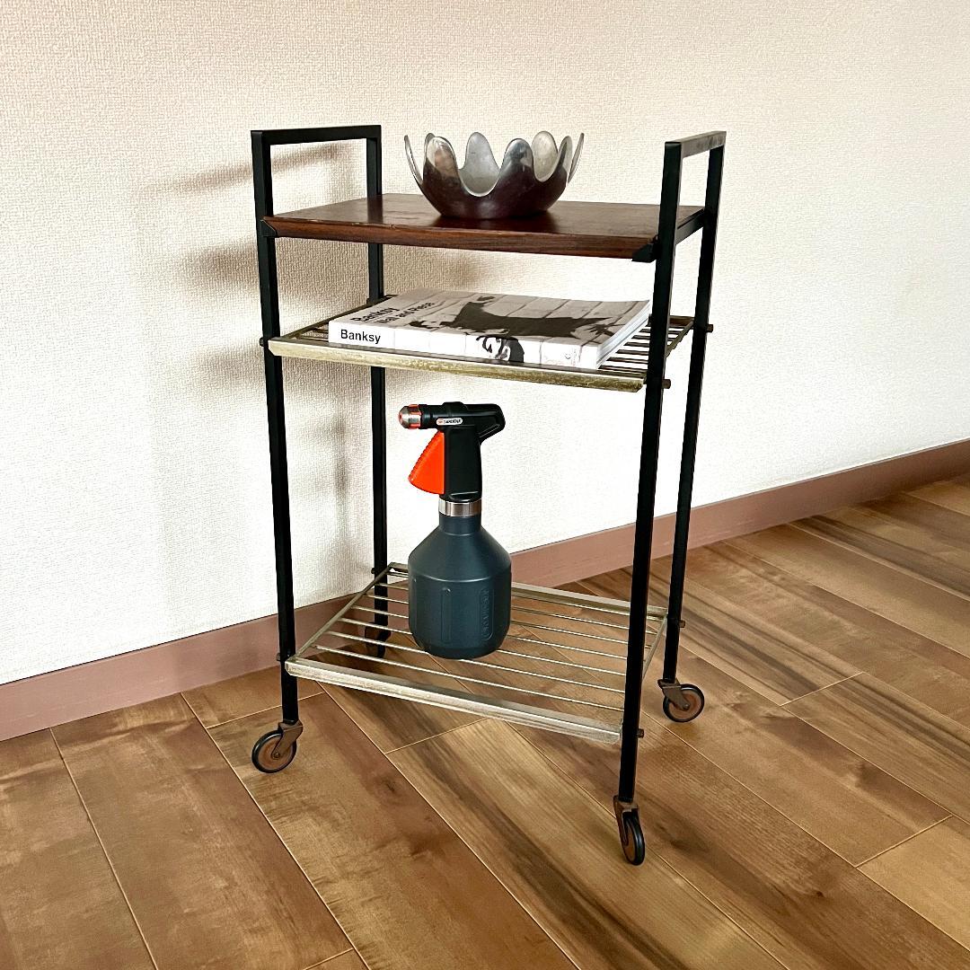 サイドテーブル オランダ製 ミッドセンチュリー キッチンワゴン カートワゴン