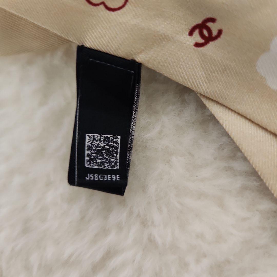 CHANEL　ココマーク スカーフ　シルク　ベージュ　カメリア