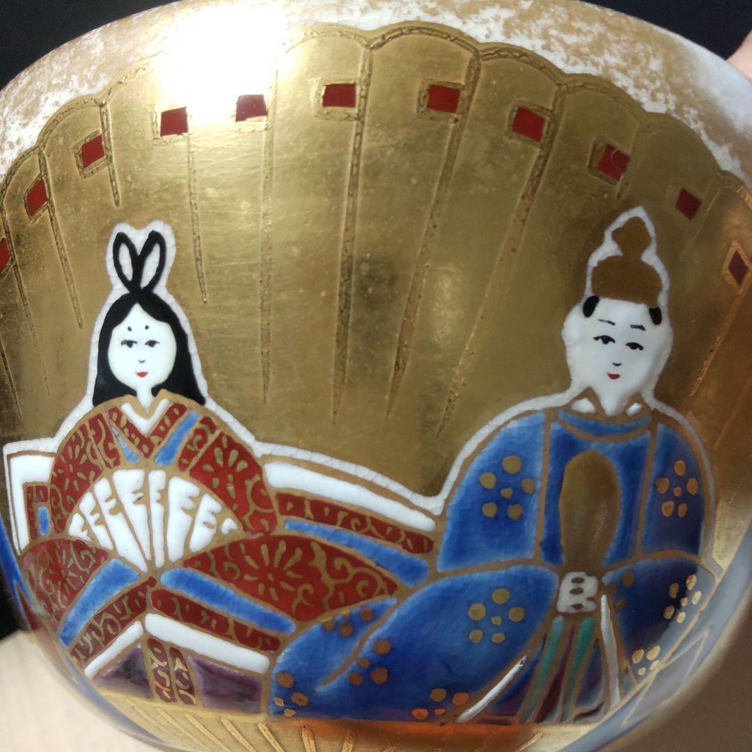 専用です！茶道具　抹茶茶碗　京焼 金砂子雛絵　上山善峰作　 供箱付
