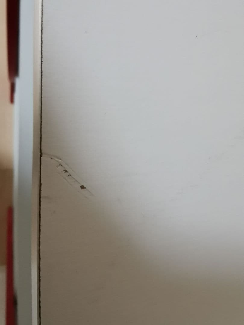 棚　本棚　波形デザイン木製ラック 4段 赤白　レトロ　高橋木工所　東京インテリア